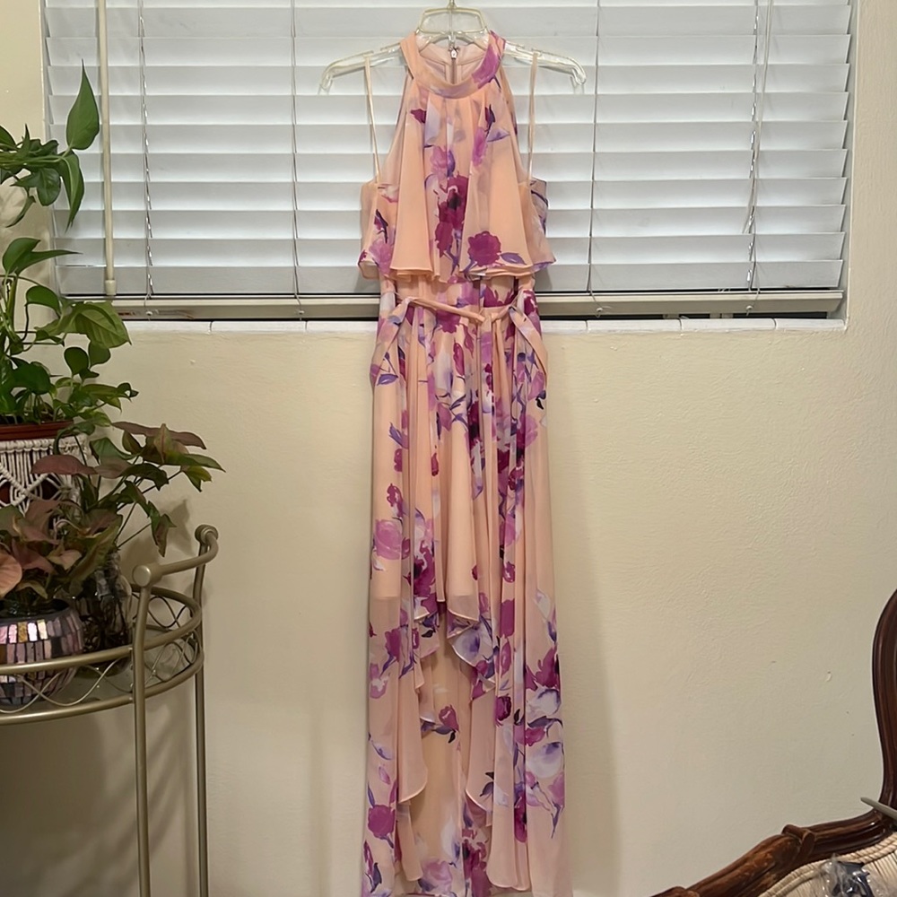 Beautiful pink and purple floral dress